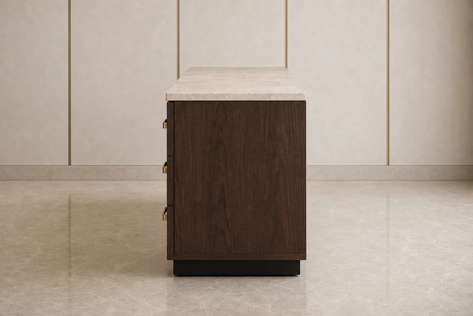 Dresser profile and construction view