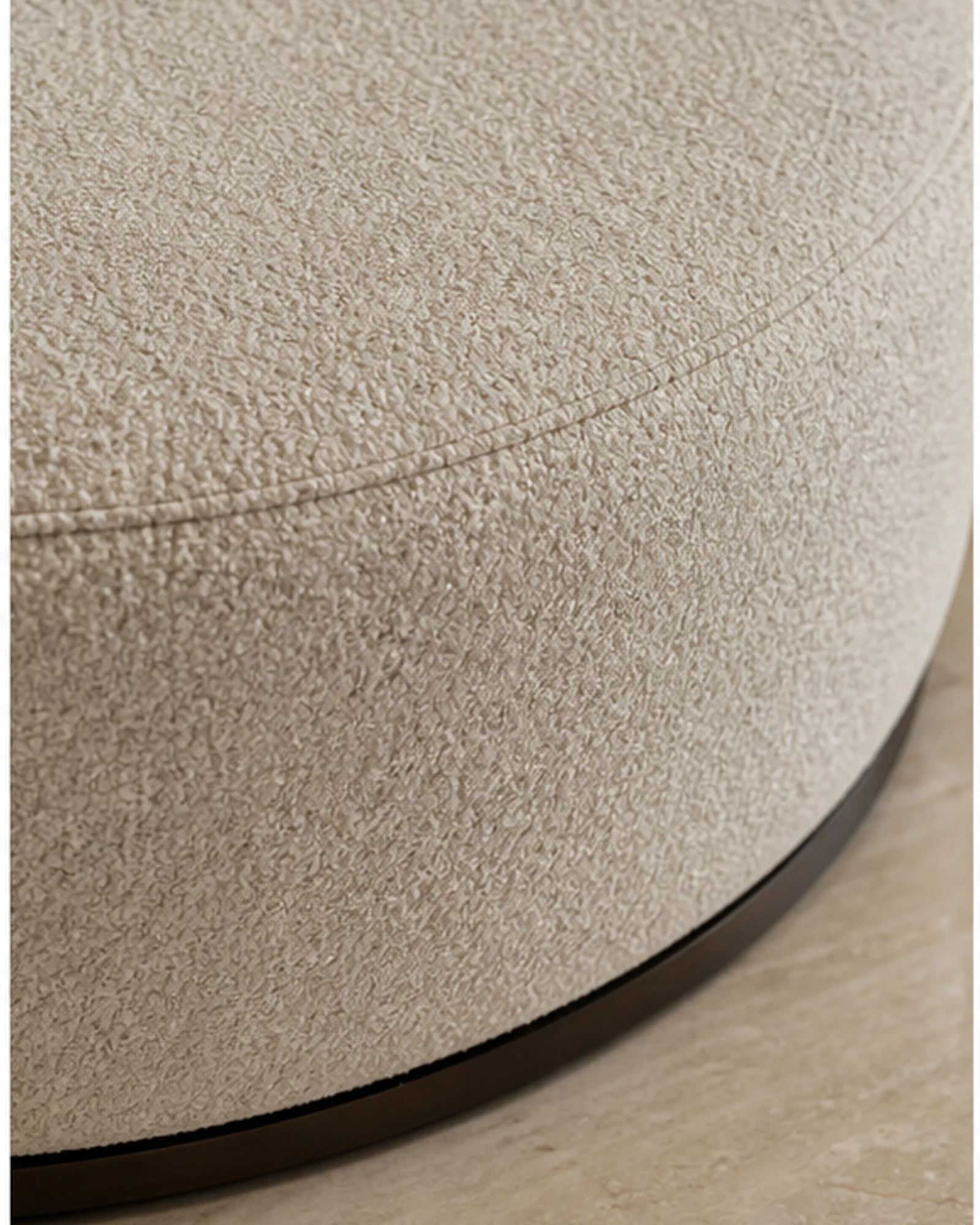 Tailored Lounge Ottoman profile and construction view