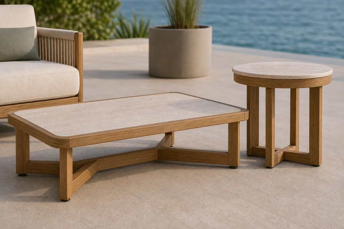 Coffee & Side Table Set profile and construction view