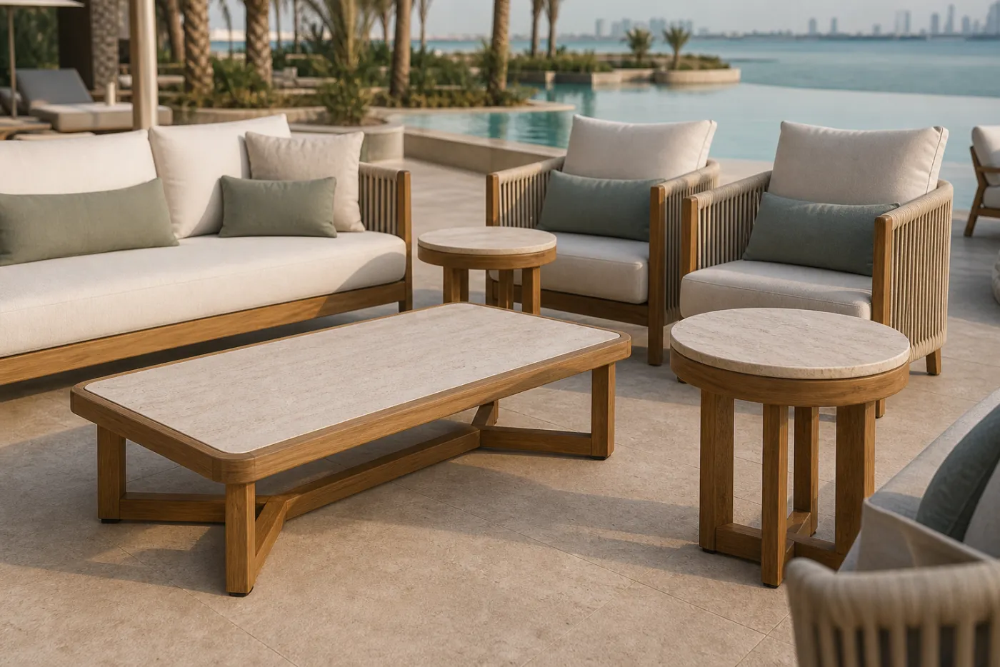 Coffee & Side Table Set shown in a hospitality interior