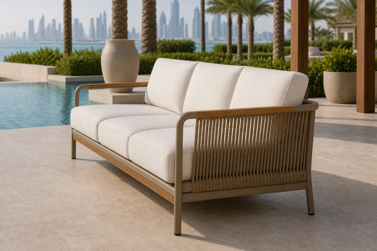 Outdoor Sofa Set profile and construction view