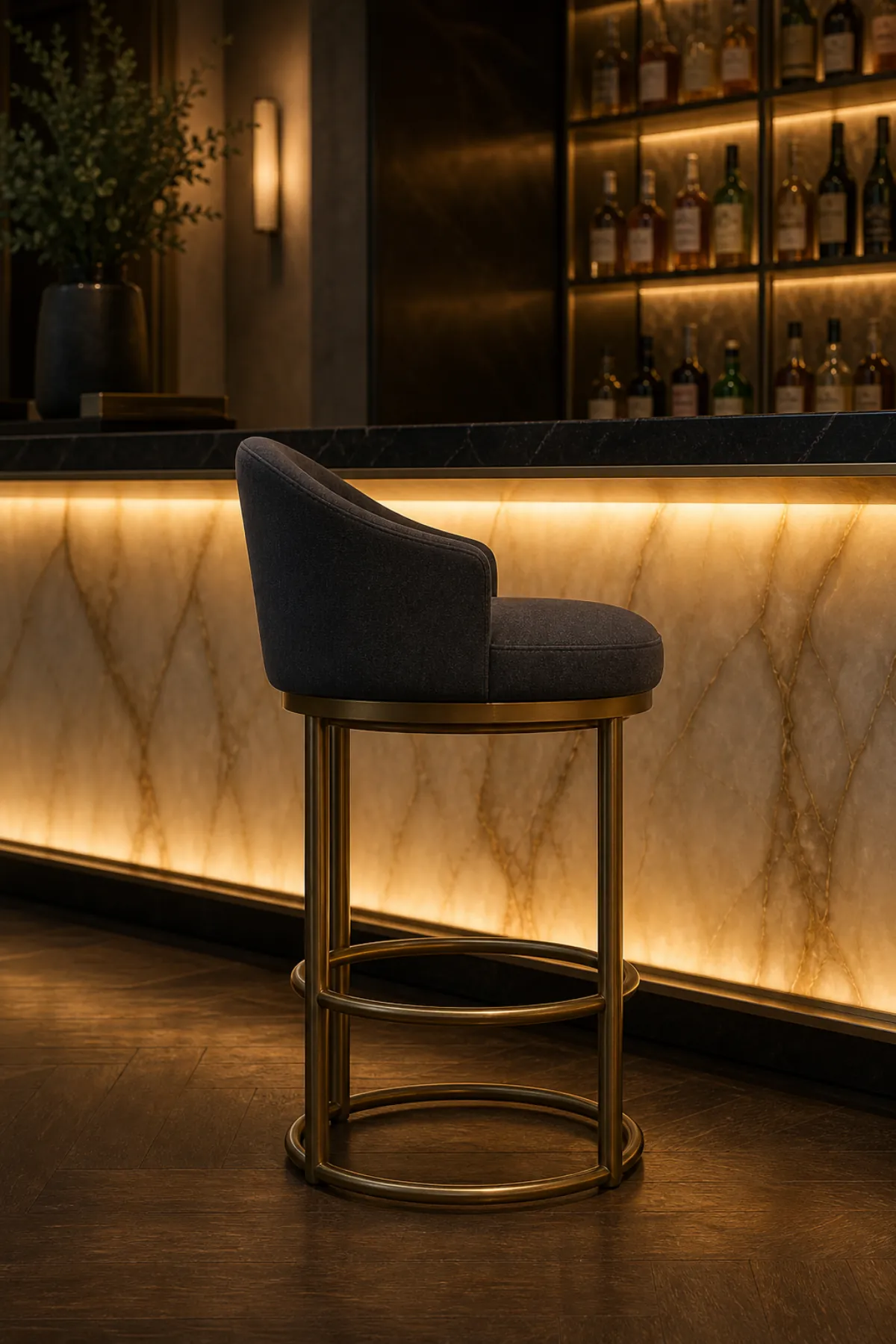 Bar / Counter Stool profile and construction view