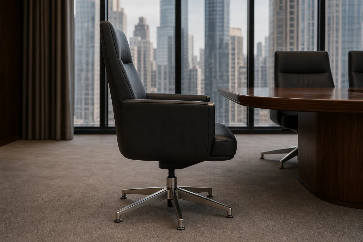 Executive Conference Armchair profile and construction view
