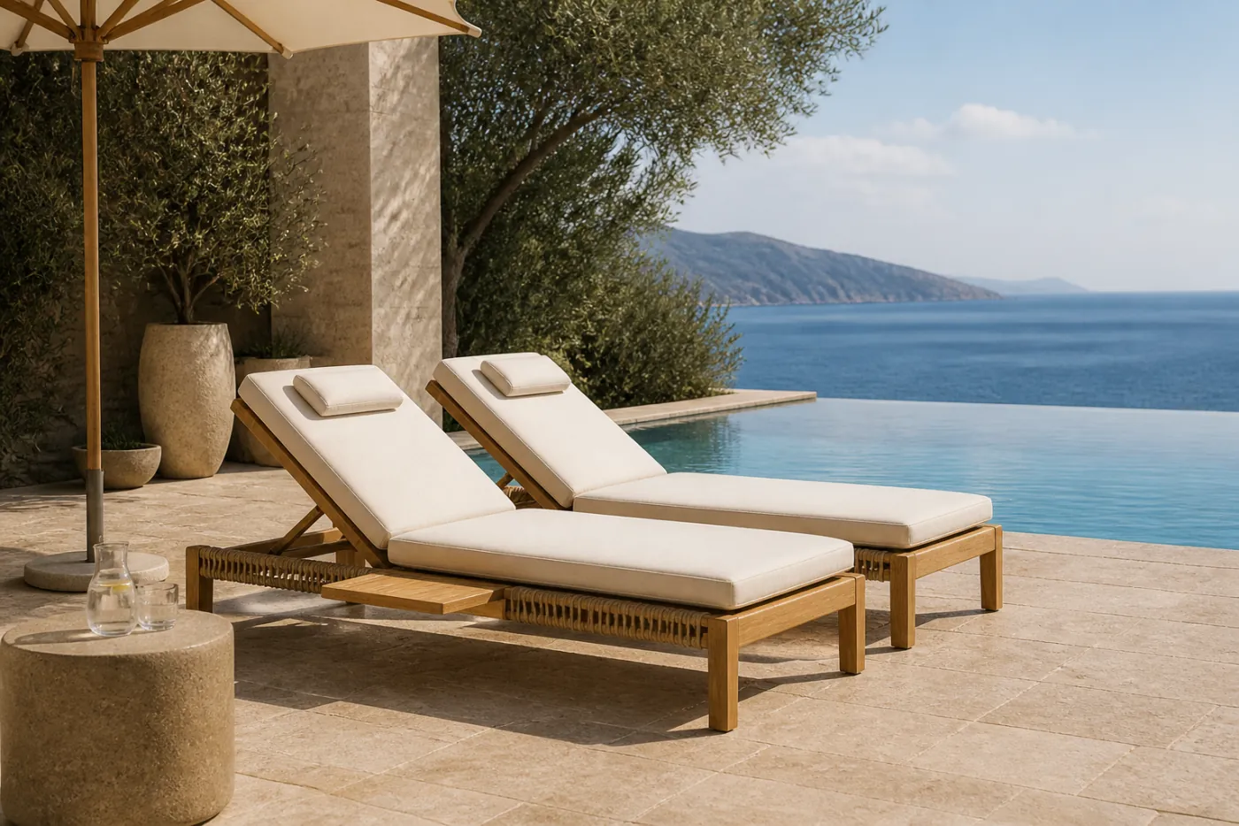 Pool / Cabana Lounge Chair shown in a hospitality interior