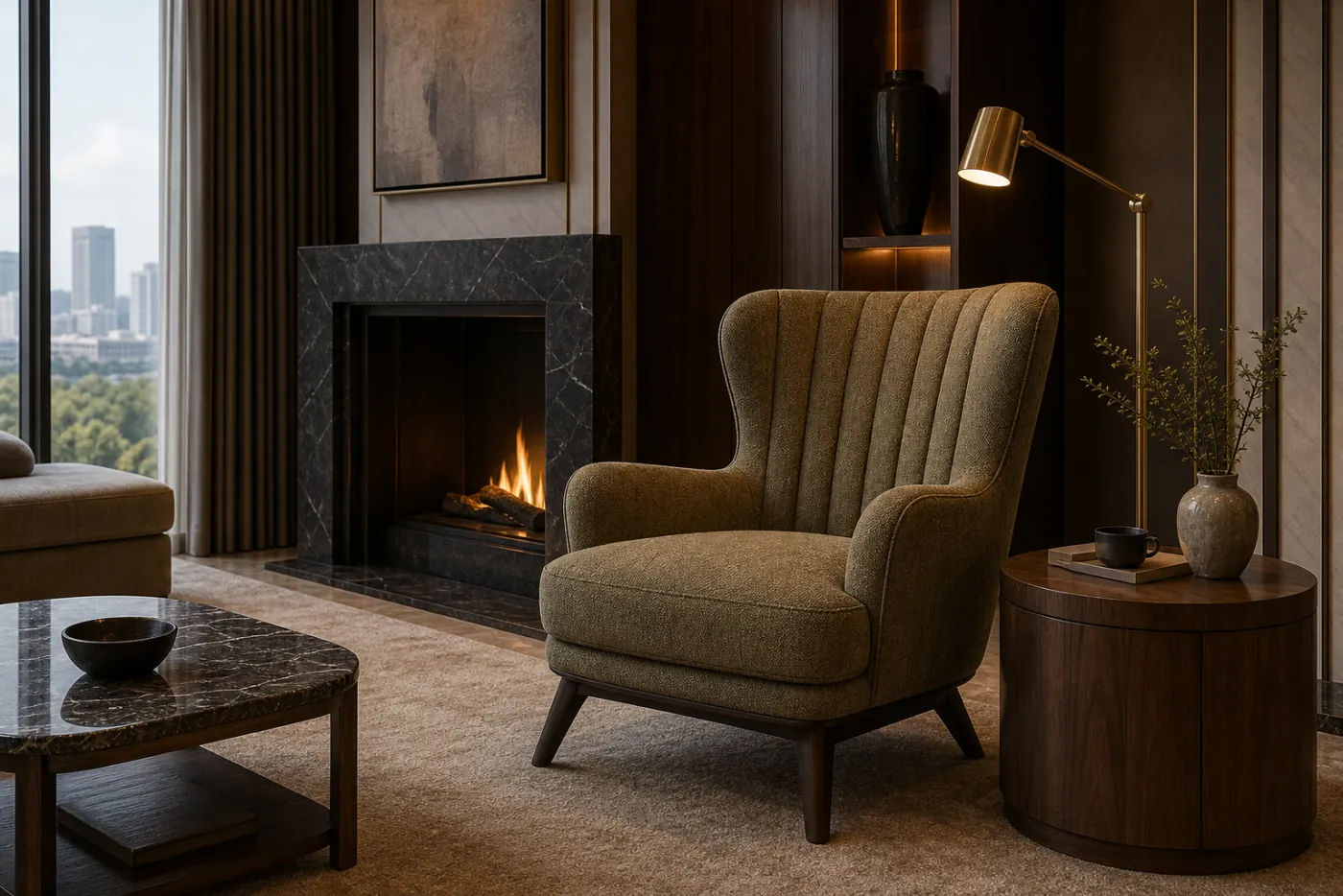 Suite Reading Armchair shown in a hospitality interior