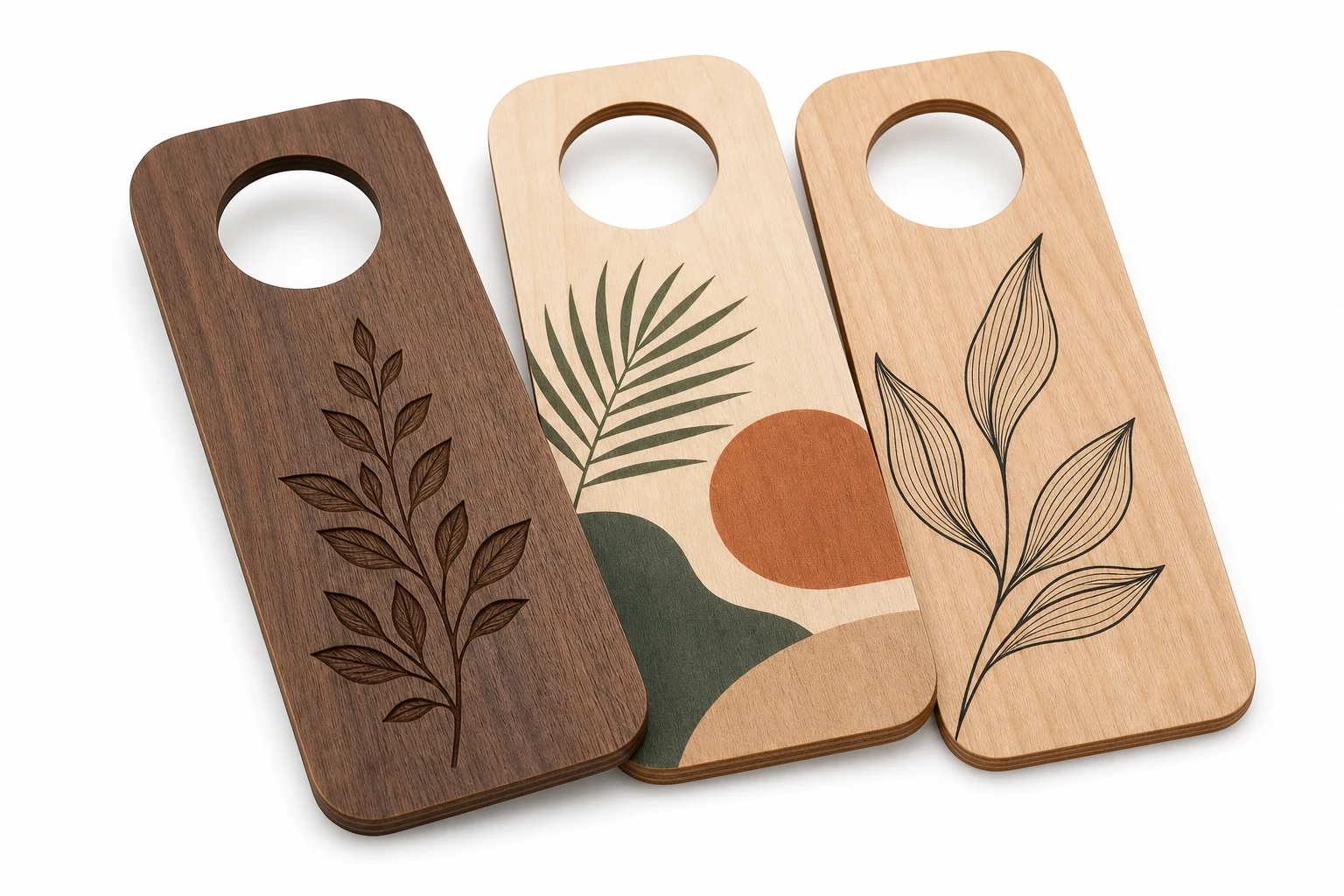Custom Wooden Hotel Door Hangers